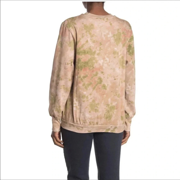 AFRM Munroe Tie Dye Print Crew Neck Sweater Women’s Size S NWT Pink Sweatshirt - Picture 2 of 4